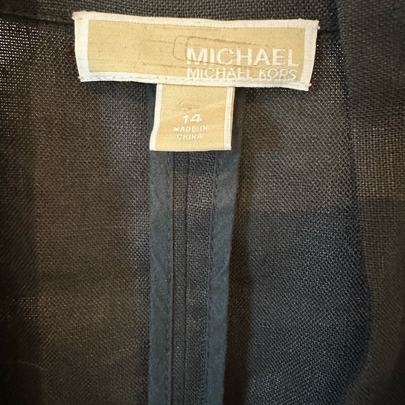 Michael Kors Black Linen Blazer Sz 14 - Picture 2 of 2